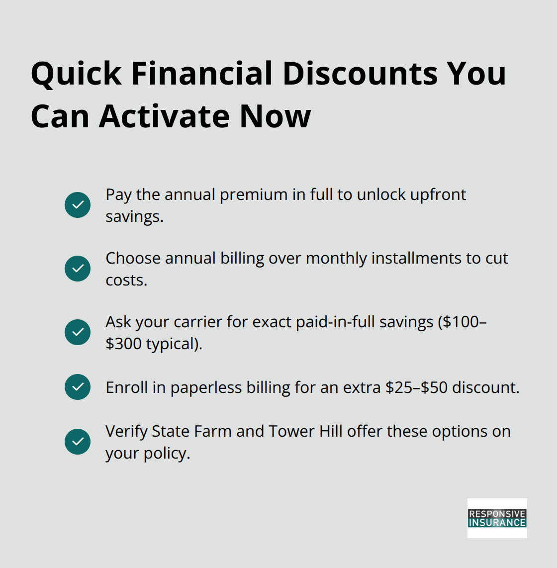 Simple payment and billing choices that reduce premiums - Florida home insurance discounts